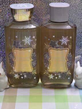 Bath & Body Works Snowflakes & Cashmere Body Wash Set of 2 NEW Rare